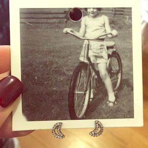 Anthropologie Moon Crystal Earrings